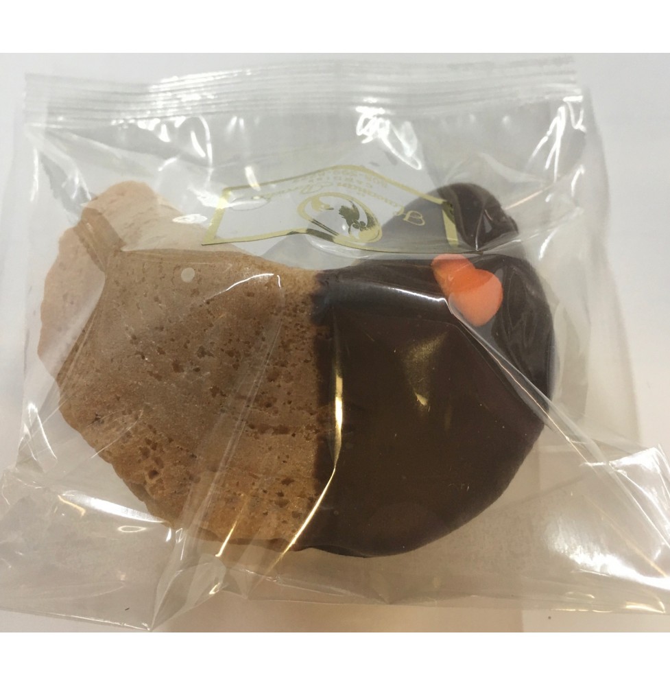 Chocolate Fortune Cookies Half Dipped with Heart/Star/Flower decoration